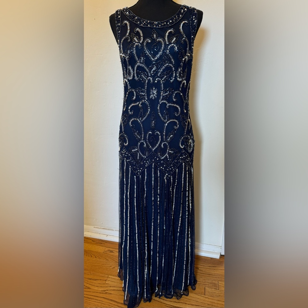 Sleeveless Beaded Pisarro Nights Gown